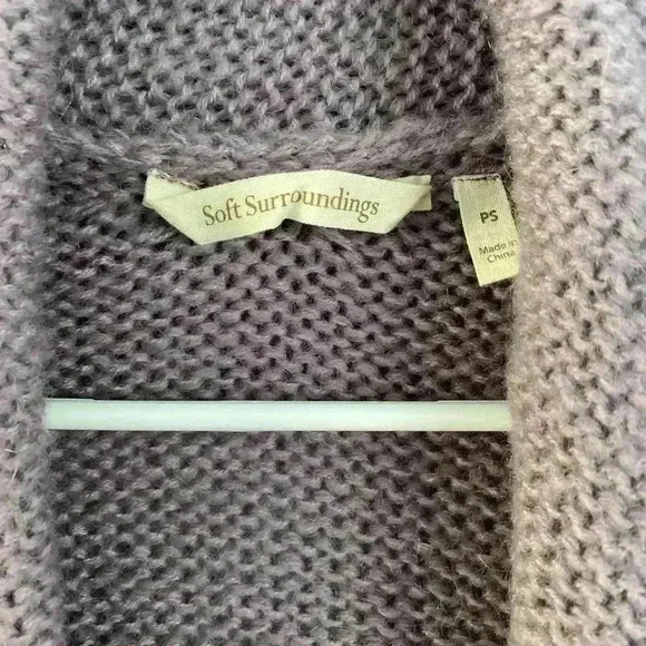 Soft Surroundings Telluride Topper Wool Mohair
Longline Cardigan Purple Size S - Picture 4 of 9